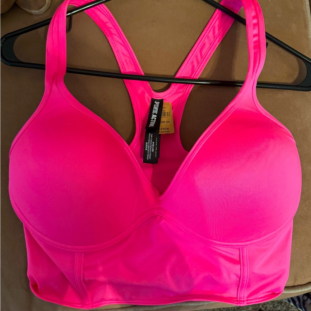 PINK padded sports bra